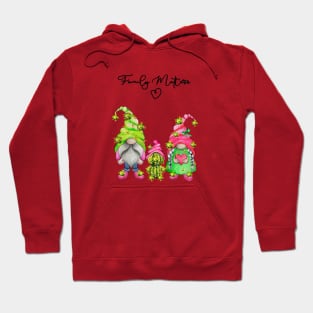 Family Matters Cactus Gnome Family Watercolor Art Hoodie